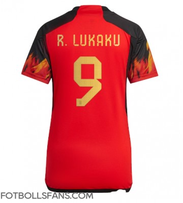 Belgien Romelu Lukaku #9 Replika Hemmatröja Damer VM 2022 Kortärmad